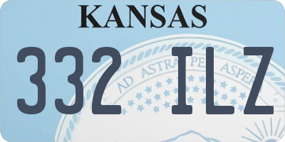 KS license plate 332ILZ