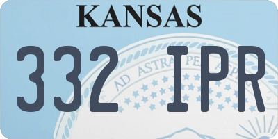 KS license plate 332IPR