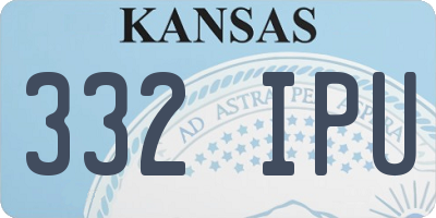 KS license plate 332IPU