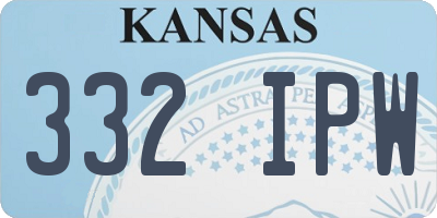 KS license plate 332IPW