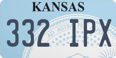 KS license plate 332IPX