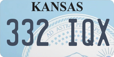KS license plate 332IQX