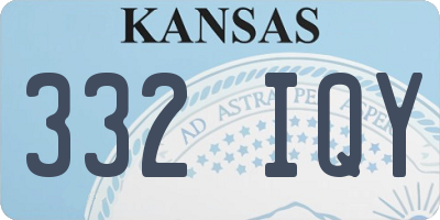 KS license plate 332IQY