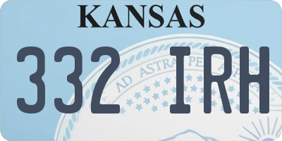 KS license plate 332IRH