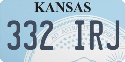 KS license plate 332IRJ