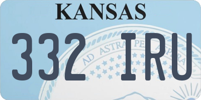 KS license plate 332IRU