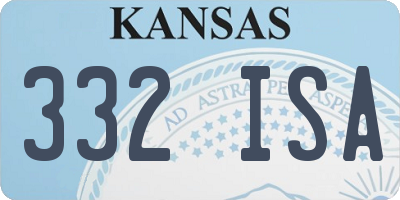 KS license plate 332ISA