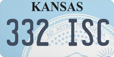 KS license plate 332ISC