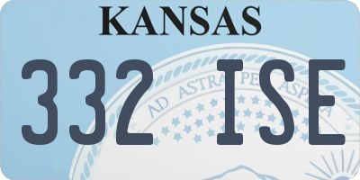 KS license plate 332ISE
