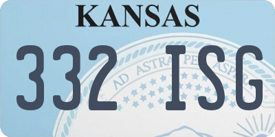 KS license plate 332ISG