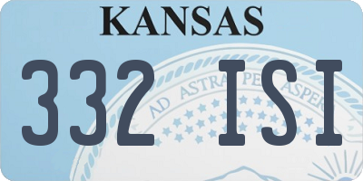 KS license plate 332ISI