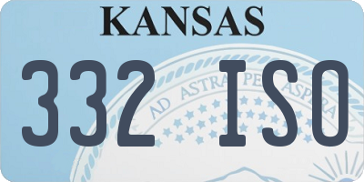 KS license plate 332ISO