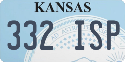 KS license plate 332ISP