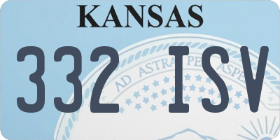 KS license plate 332ISV