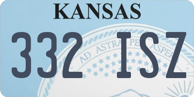 KS license plate 332ISZ