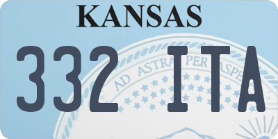 KS license plate 332ITA
