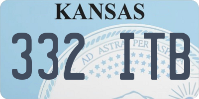 KS license plate 332ITB