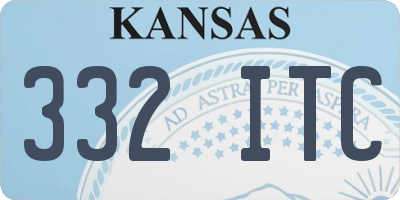 KS license plate 332ITC
