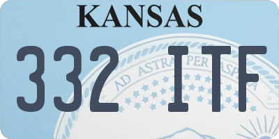 KS license plate 332ITF