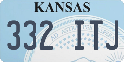 KS license plate 332ITJ