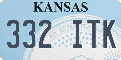 KS license plate 332ITK