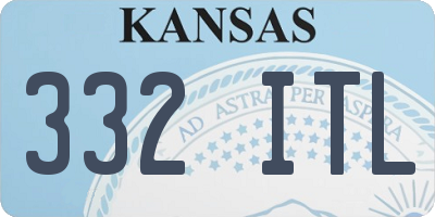 KS license plate 332ITL