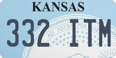 KS license plate 332ITM