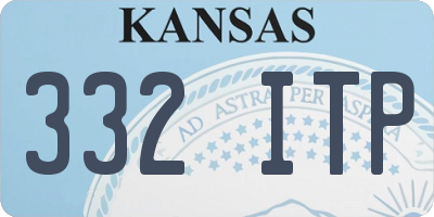 KS license plate 332ITP