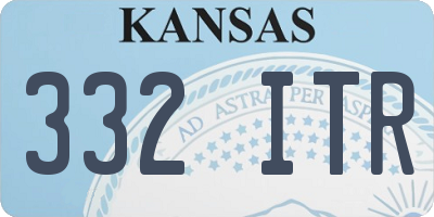 KS license plate 332ITR