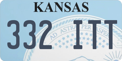 KS license plate 332ITT