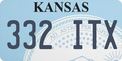 KS license plate 332ITX