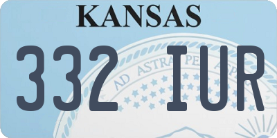 KS license plate 332IUR