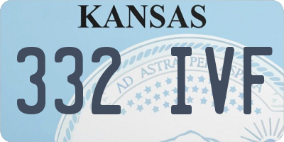 KS license plate 332IVF