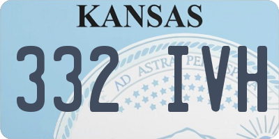 KS license plate 332IVH