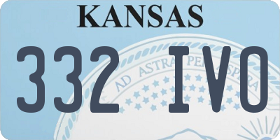 KS license plate 332IVO