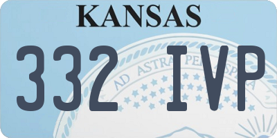 KS license plate 332IVP