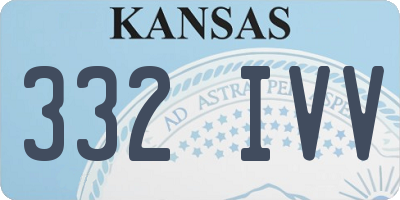 KS license plate 332IVV