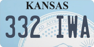 KS license plate 332IWA