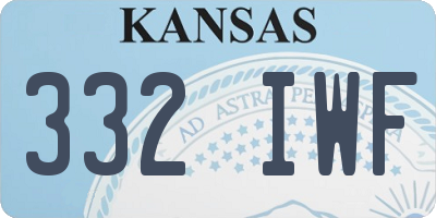 KS license plate 332IWF
