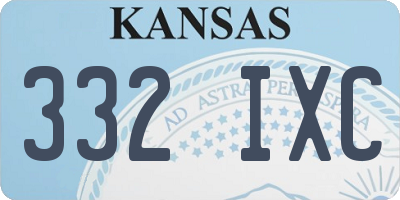 KS license plate 332IXC