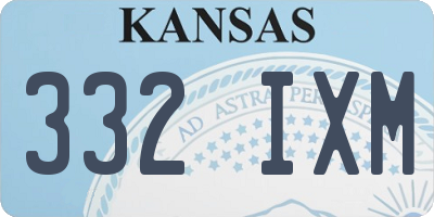 KS license plate 332IXM