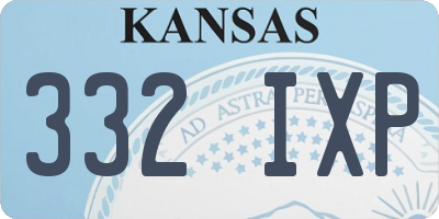KS license plate 332IXP