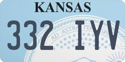KS license plate 332IYV