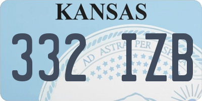 KS license plate 332IZB
