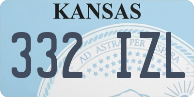 KS license plate 332IZL