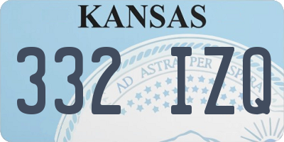 KS license plate 332IZQ