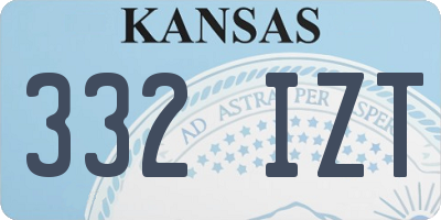 KS license plate 332IZT