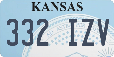 KS license plate 332IZV