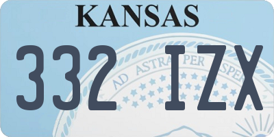 KS license plate 332IZX