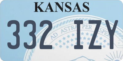 KS license plate 332IZY